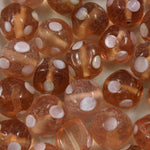 12mm Handmade Round Rose with White Spots #1107-General Bead