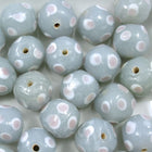 12mm Handmade Round Grey with Pink Spots #1111-General Bead