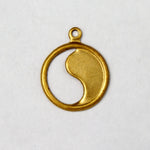 13mm Brass Yin Yang Charm (6 Pcs) #1150-General Bead