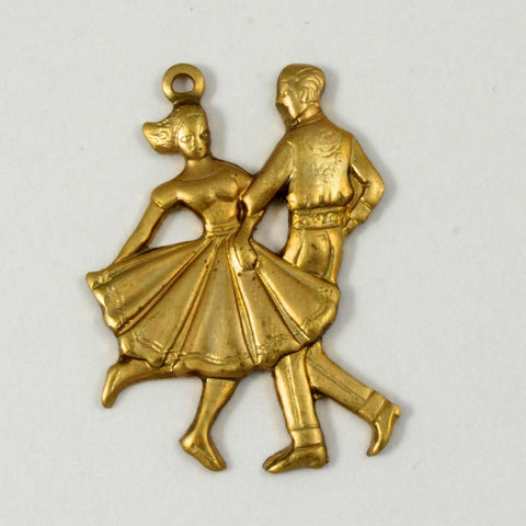 25mm Dancing Couple Charm #1166-General Bead