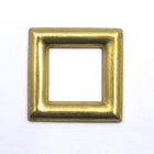 27mm Raw Brass Open Square (4 Pcs) #11-General Bead