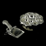 15mm Silver Plate Floral Box Clasp-General Bead