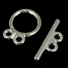 10mm 2 Loop Silver Plated Toggle (Brass)-General Bead