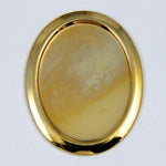 30mm Gold Simple Oval Cabochon Setting-General Bead