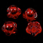 7mm Ruby Flower w/ Button Back #1228-General Bead
