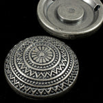 Antique Silver Mexican Style Wheel Cabochon-General Bead