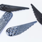 35mm Gunmetal Wing Vintage Sequins (10 Pcs) #1299a-General Bead