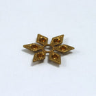 12mm Vintage Raw Brass Six Point Star Filigree #1300-General Bead