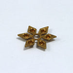 12mm Vintage Raw Brass Six Point Star Filigree #1300-General Bead