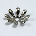 15mm Vintage Silver Eight Petal Flower Filigree-General Bead