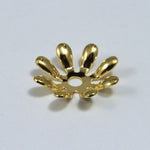 15mm Vintage Gold Eight Petal Flower Filigree-General Bead