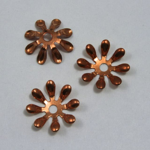 15mm Vintage Copper Eight Petal Flower Filigree-General Bead