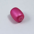 12mm Frosted Pink Barrel (4 Pcs) #1317-General Bead