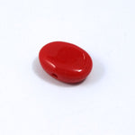 8mm x 12mm Red Flat Oval Bead (10 Pcs) #1321-General Bead