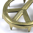 25mm Brass Peace Sign Stud-General Bead