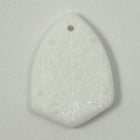 20mm White Shield (Glass Pendant) #1334-General Bead