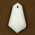 18mm White Glass Pendant #1335-General Bead
