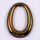 28mm x 38mm Iridescent Lucite Oval Hoop (2 Pcs) #1348-General Bead