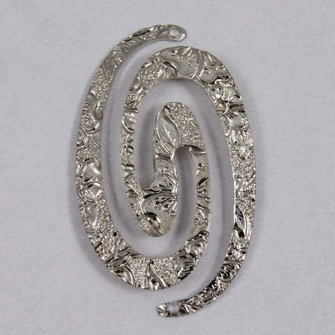 28mm Silver-tone Spiral Stamping (2 Pcs) #1360-General Bead