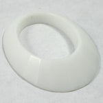 25mm x 35mm Chalk White Oval Hoop Pend #1418ant-General Bead