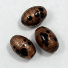 13mm x 18mm Black/Bronze Oval Bead (100 Pcs) #1419-General Bead