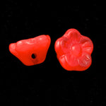 9mm Red Flower w/ Button Back (8 Pcs) #1427-General Bead