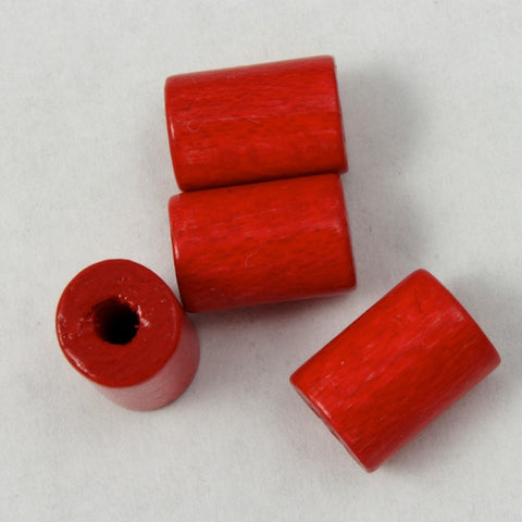 10mm Red Wood Cylinder Bead-General Bead