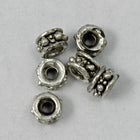 5mm Antique Silver Beaded Spacer (20 Pcs) #1442-General Bead