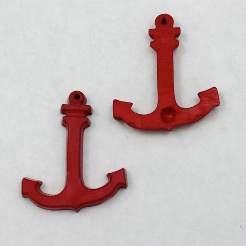 30mm Red Anchor (2 Pcs) #1463-General Bead