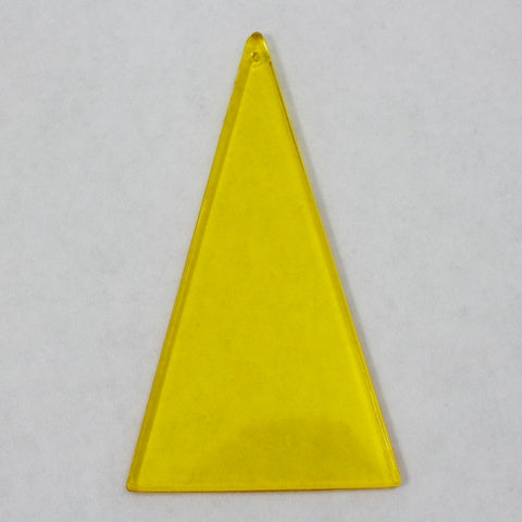 65mm Transparent Yellow Triangle Drop #1468-General Bead
