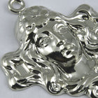 25mm Silver Maiden with Flowing Hair #146-General Bead