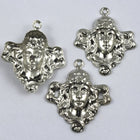 25mm Silver Maiden with Flowing Hair #146-General Bead