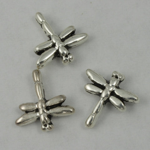 13mm Antique Silver Dragonfly Bead (144 Pcs) #1473-General Bead