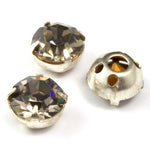 39ss Black Diamond/Silver Sew-on-General Bead