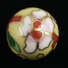 14mm Cream Cloisonné Bead (2 Pcs) #1524-General Bead
