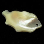 2" Two Hole Cream AB Shell #1535-General Bead