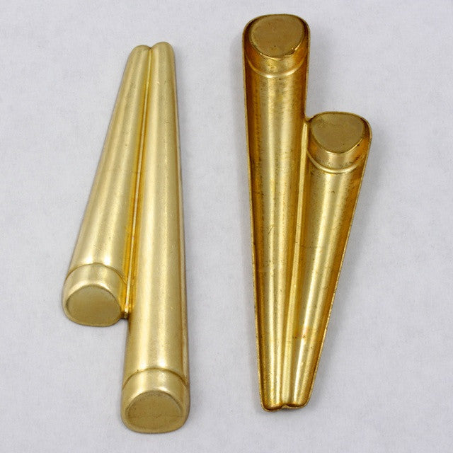 52mm Raw Brass Art Deco Two Tower Stamping (2 Pcs) #1538 – General