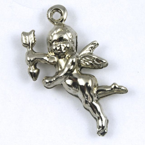 25mm Double-sided Silver Cupid #154-General Bead