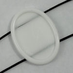 25mm White Oval Lucite Cab Setting (2 Pcs) #1570-General Bead