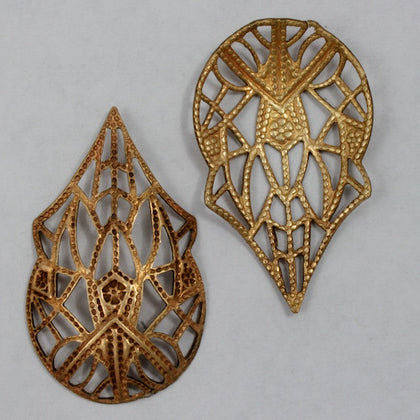 30mm Pear Shape Art Nouveau Filigree (2 Pcs) #1571-General Bead