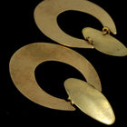 40mm Raw Brass Articulated Oval Hoop (2 Pcs) #1573-General Bead