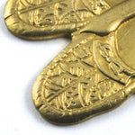 22mm Brass Pair of Moccasins Charm (2 Pcs) #157-General Bead