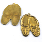 22mm Brass Pair of Moccasins Charm (2 Pcs) #157-General Bead