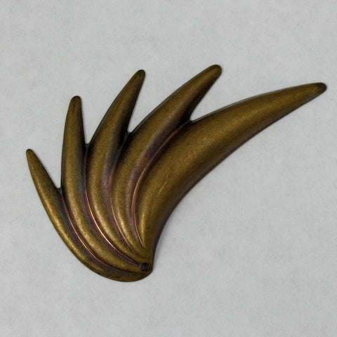 50mm Antique Brass Tropical Leaf Charm (2 Pcs) #1587-General Bead