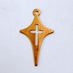 25mm Vintage Copper Modern Cross #1605-General Bead