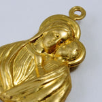 24mm Raw Brass Double-sided Madonna with Child #1612-General Bead