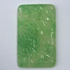 22mm x 37mm Light Celadon Carved Rectangle #1617-General Bead