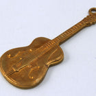30mm Raw Brass Guitar #1639-General Bead