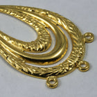 45mm Gold Floral Teardrop Hoop (2 Pcs) #1680-General Bead