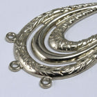 45mm Silver Floral Teardrop Hoop (2 Pcs) #1689-General Bead